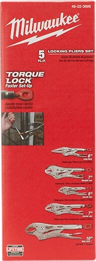 Milwaukee 48-22-3695 5pc Torq Locking Pliers Set(Authorized USA Dealer!) gallery