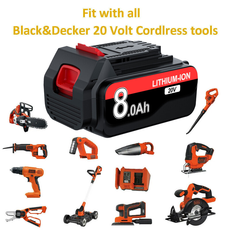 6.0Ah 20Volt For Black and Decker battery LB20 LBX20 LBXR20 LB2X4020 3.5Ah/8.0AH gallery