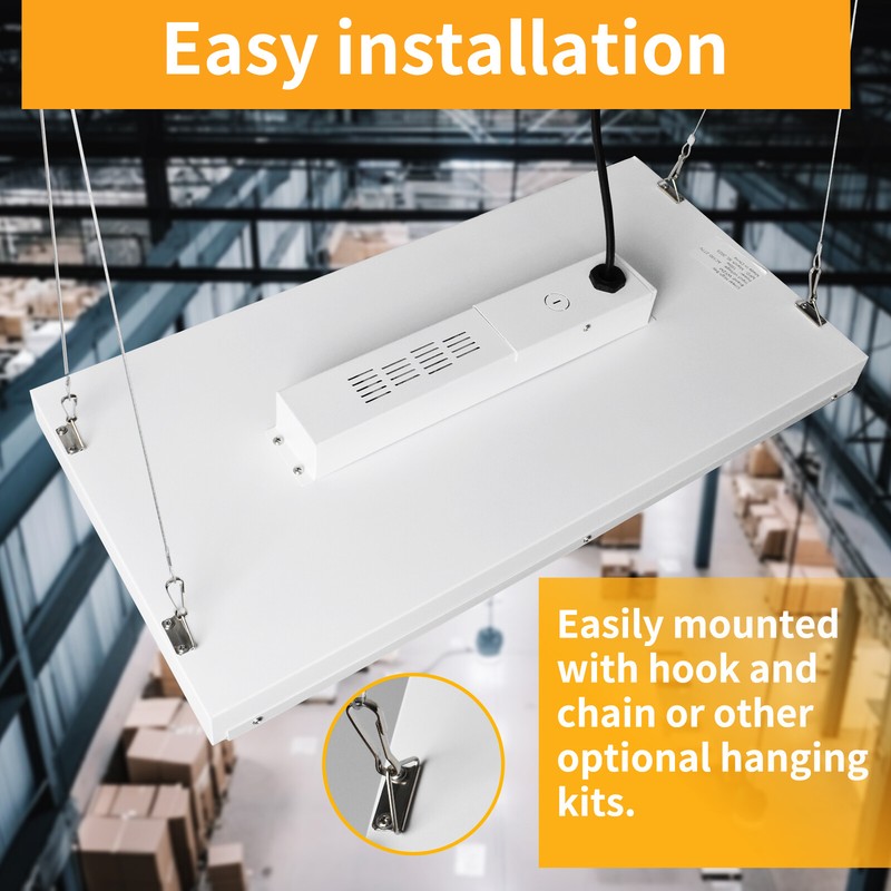 100Watt LED Linear High Bay Light Warehouse Commercial Ceiling Fixture, 100-277V gallery