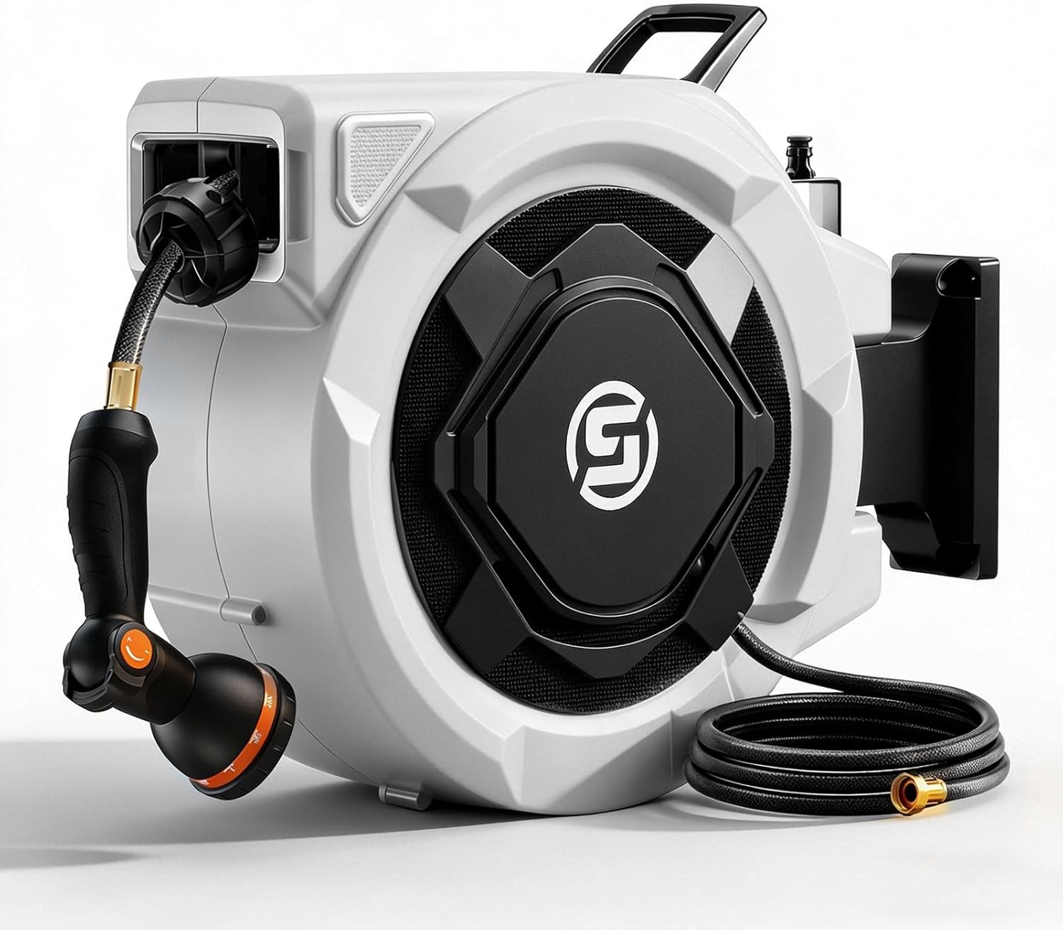 5/8in x 65ft Heavy Duty Wall Mounted Hose Reel with 3/4in Brass Fitting gallery