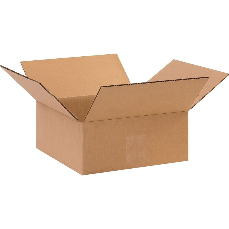 Box Usa Aviditi 10104 Flat Corrugated Cardboard 10 L X 10 W X 4 H Kraft For