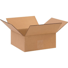 Box Usa Aviditi 10104 Flat Corrugated Cardboard 10 L X 10 W X 4 H Kraft For