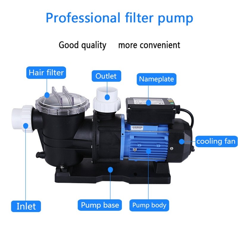 Swimming Pool Pump 3 HP Pool Pump 220-340V 10038GPH In/Above Ground w/ Strainer gallery
