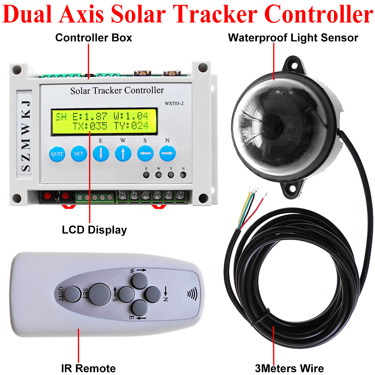 6000N Linear Actuator W/ Solar Tracker Controller DIY Solar Auto Tracking System gallery
