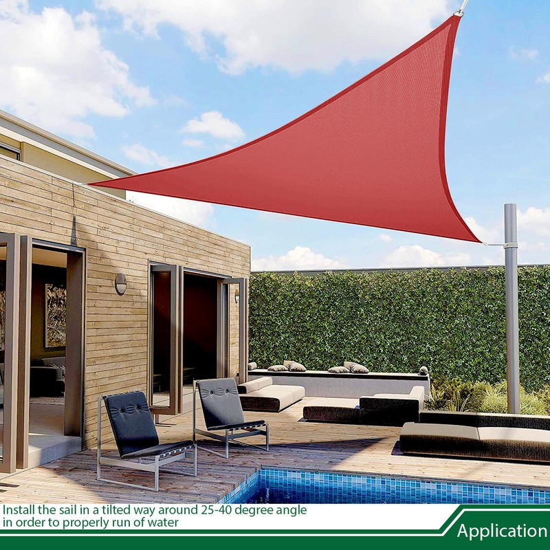 Outdoor Waterproof Sun Shade Sail Equal Triangle Canopy Patio Shelter Cover gallery
