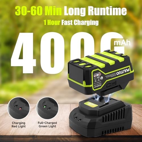 Leaf Blower Cordless, 500CFM/ 125MPH Lightweight Cordless Blower with 2X 4.0 gallery