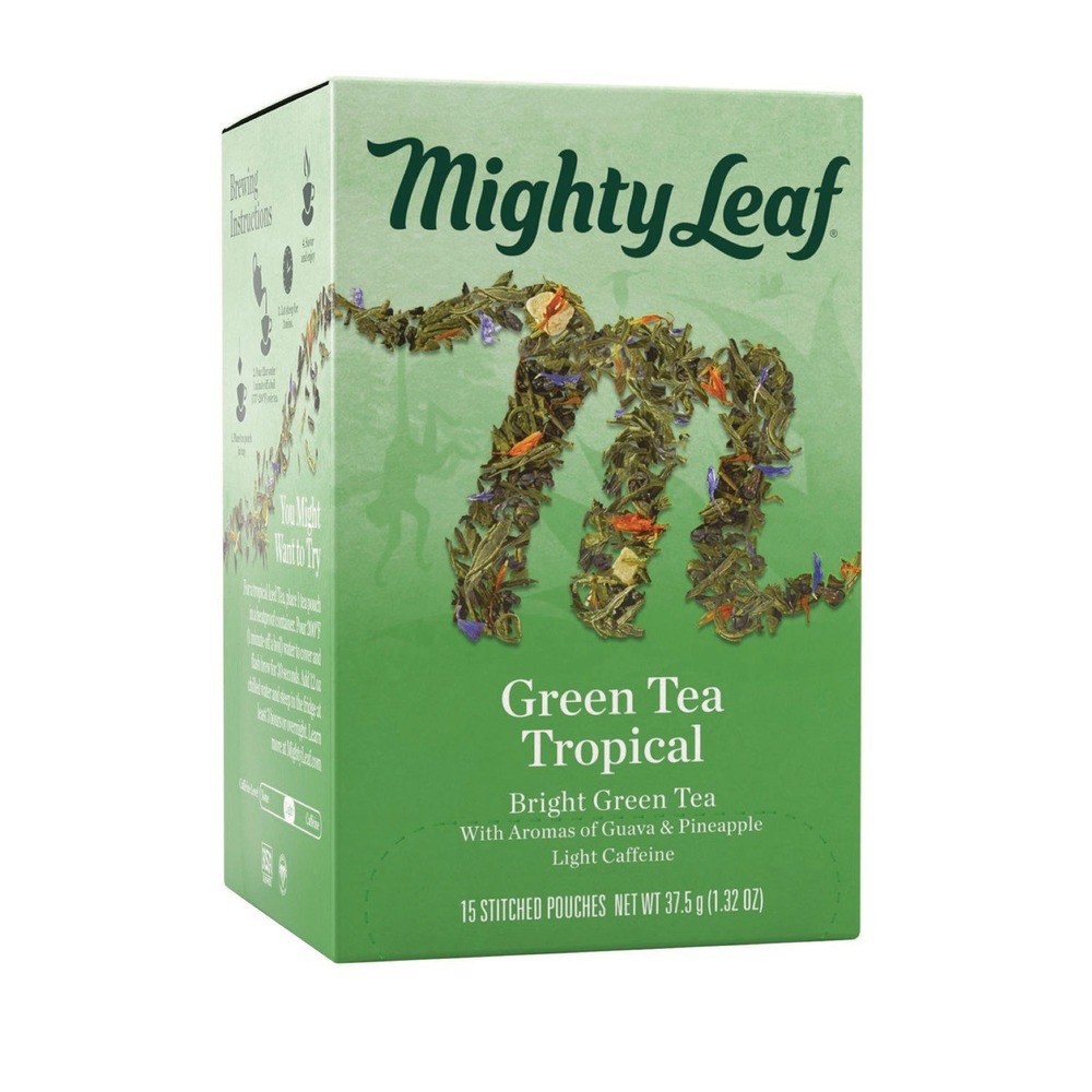 Mighty Leaf Tea 510138 Whole Leaf Tea Pouches - Green Tea Tropical (15/Box) New gallery