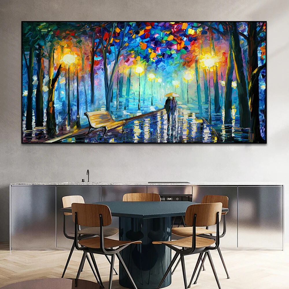 Abstract Colorful Landscape Canvas Painting Poster Living Room Home Decor gallery