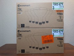 (12 Pack) EcoSmart 75W BR40 Dimmable LED Light Bulb Soft White