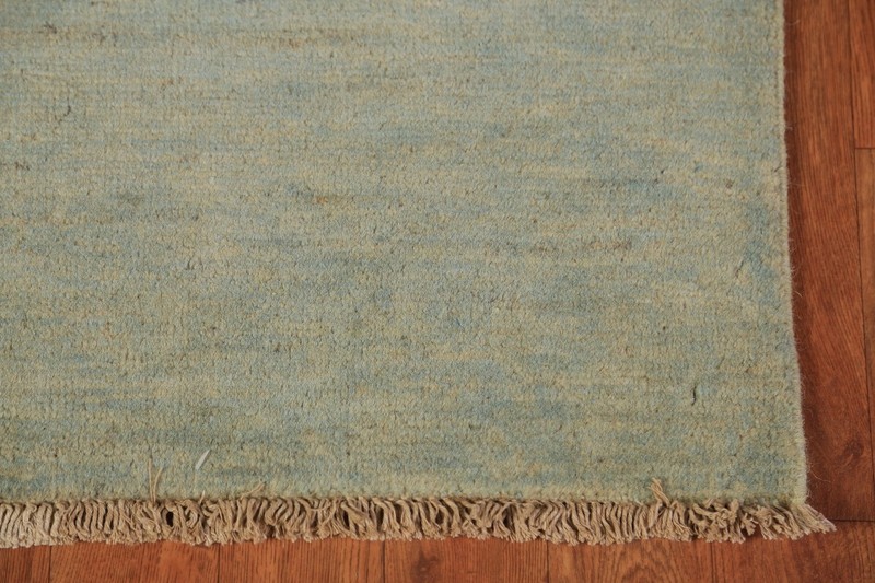 Green Modern Wool Accent Rug 4x6 Solid Hand-knotted Contemporary Pakistani Rug gallery