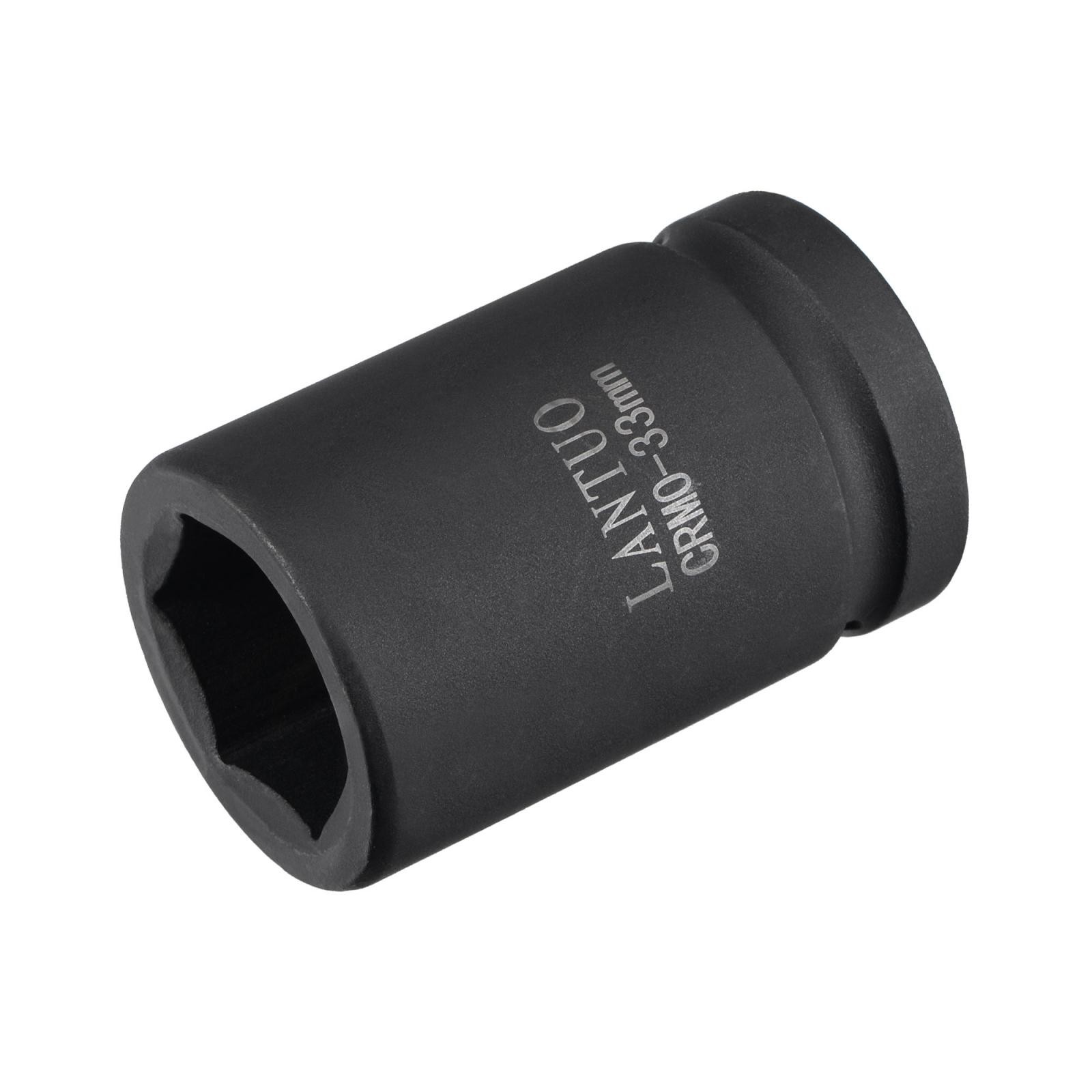 1" Drive by 33mm 6-Point Impact Socket CR-MO 80mm Length Standard Metric Sizes gallery