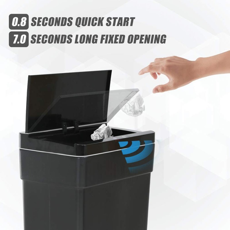 Bestoffice 13 Gallon Trash Can Automatic Kitchen Trash Can Touch High-Capacity gallery