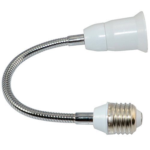 Flexible E26/E27 Medium Edison Screw Lamp Socket Extension Extender Adapter gallery