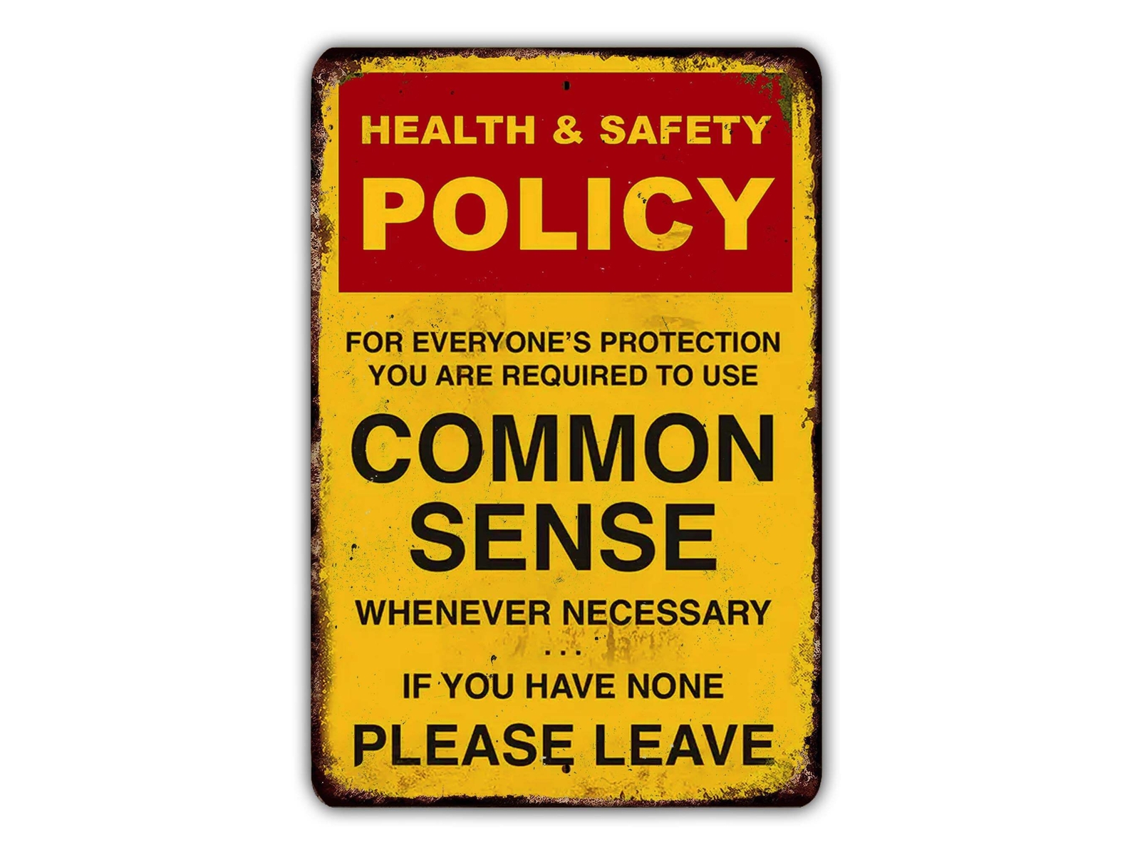 Use Common Sense Policy Vintage Style Metal Sign gallery