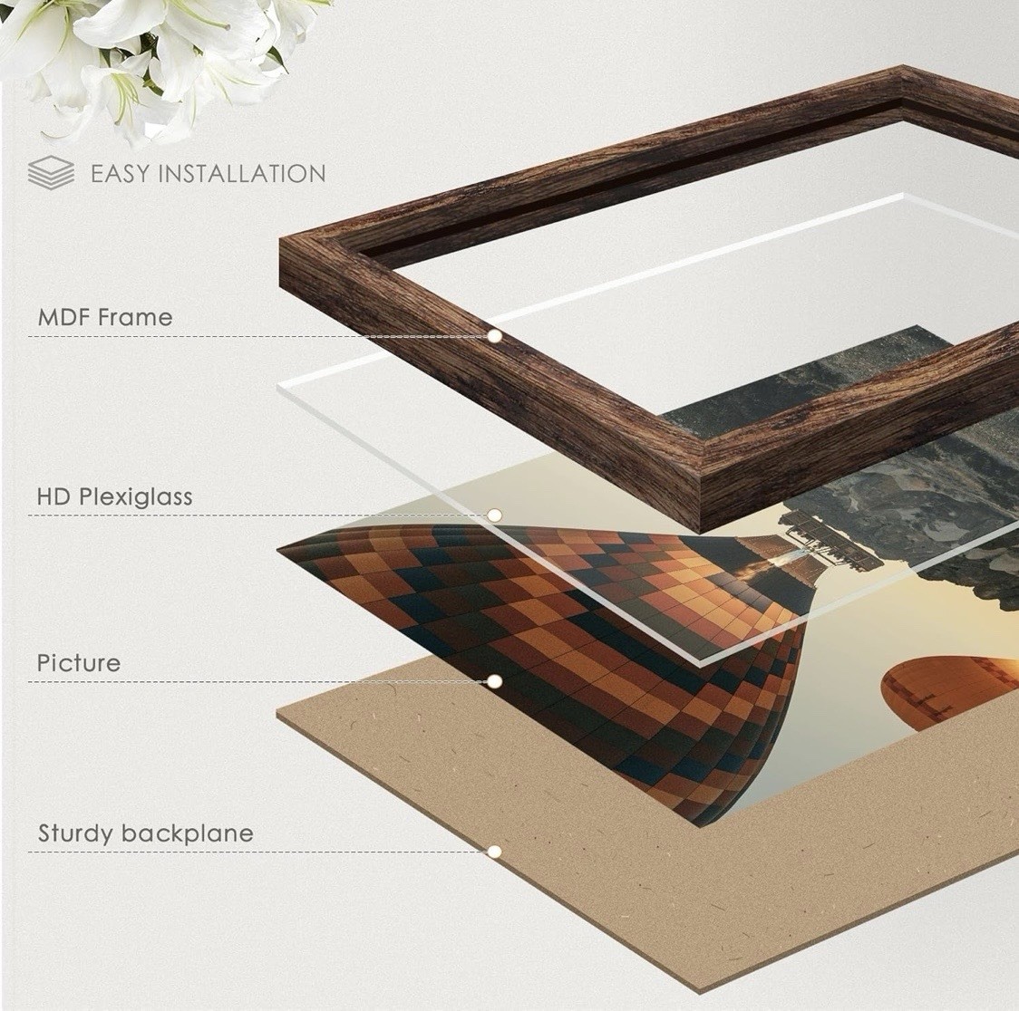 20x27 Picture Frame Classic Brown Vertical Or Horizontal/poster Frame gallery