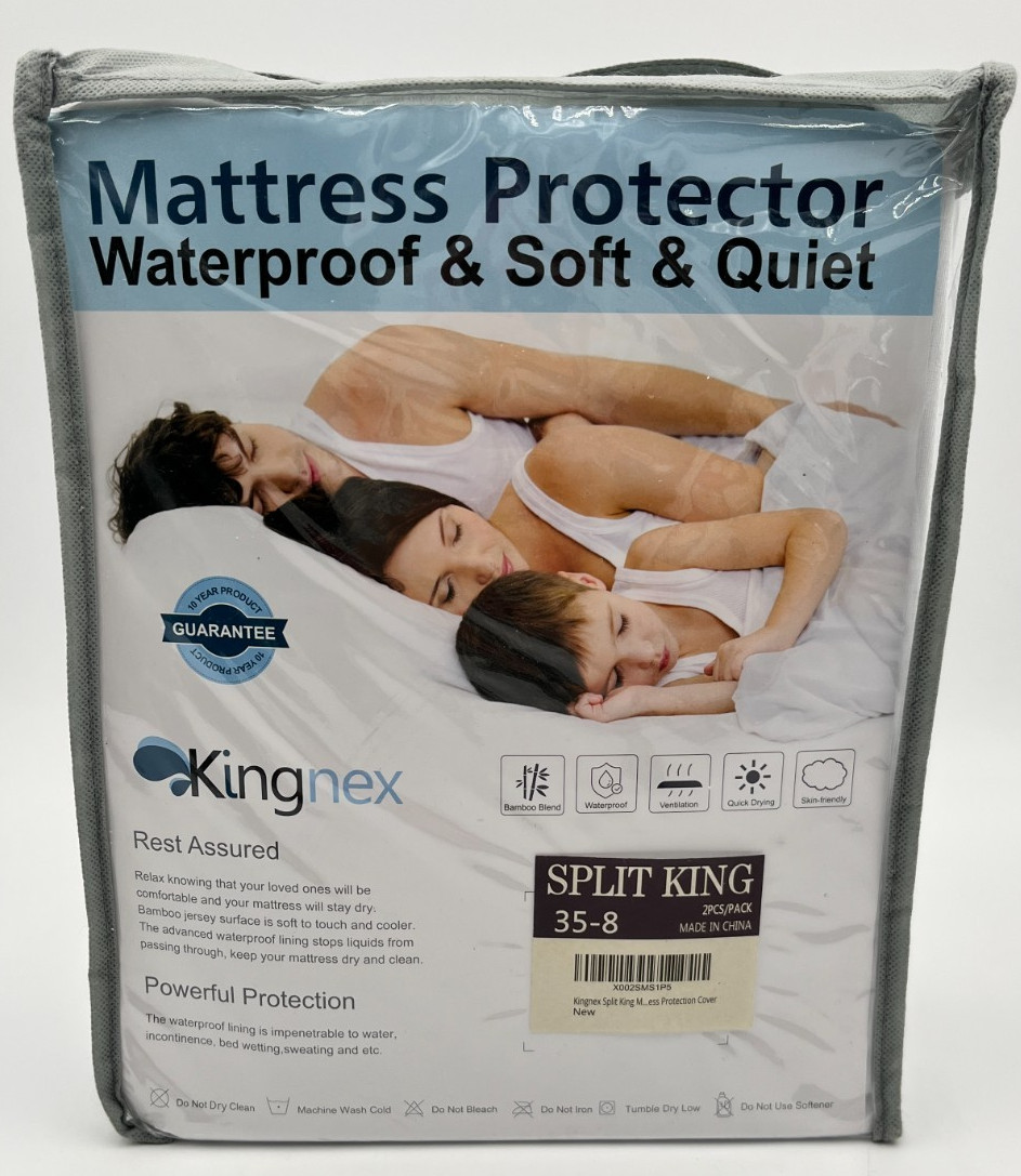 Kingnex Waterproof Split Top King Mattress Protector for Adjustable Bed gallery
