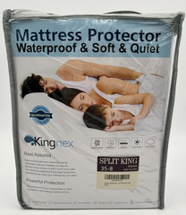 Kingnex Waterproof Split Top King Mattress Protector for Adjustable Bed
