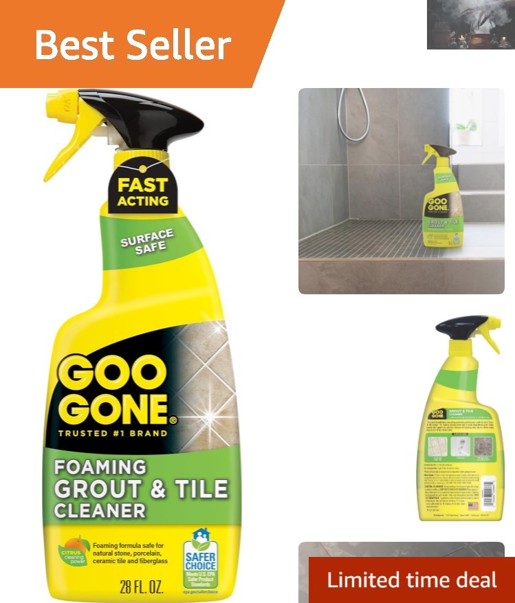 Citrus Scent Grout & Tile Cleaner - 28 Fl Oz - Removes Mildew & Soap Scum gallery