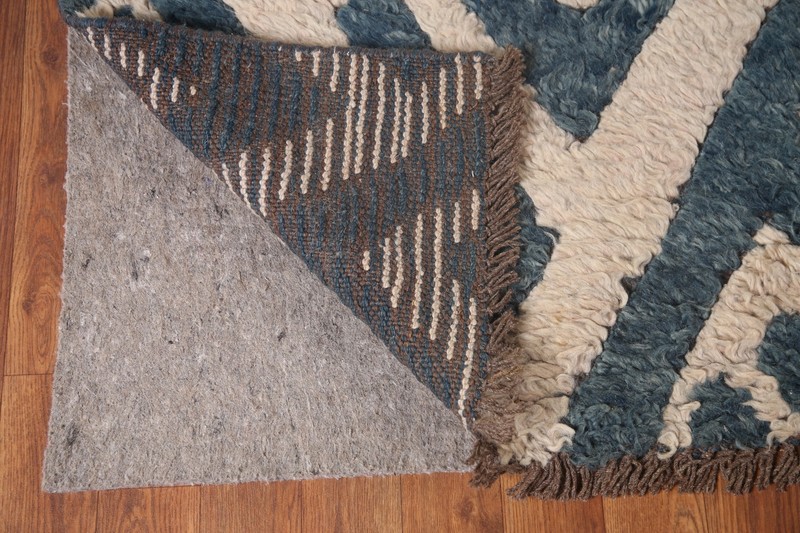 Statement Luxury Geometric Hand-Knotted Moroccan Indian Rug Modern Decor 9x11 ft gallery