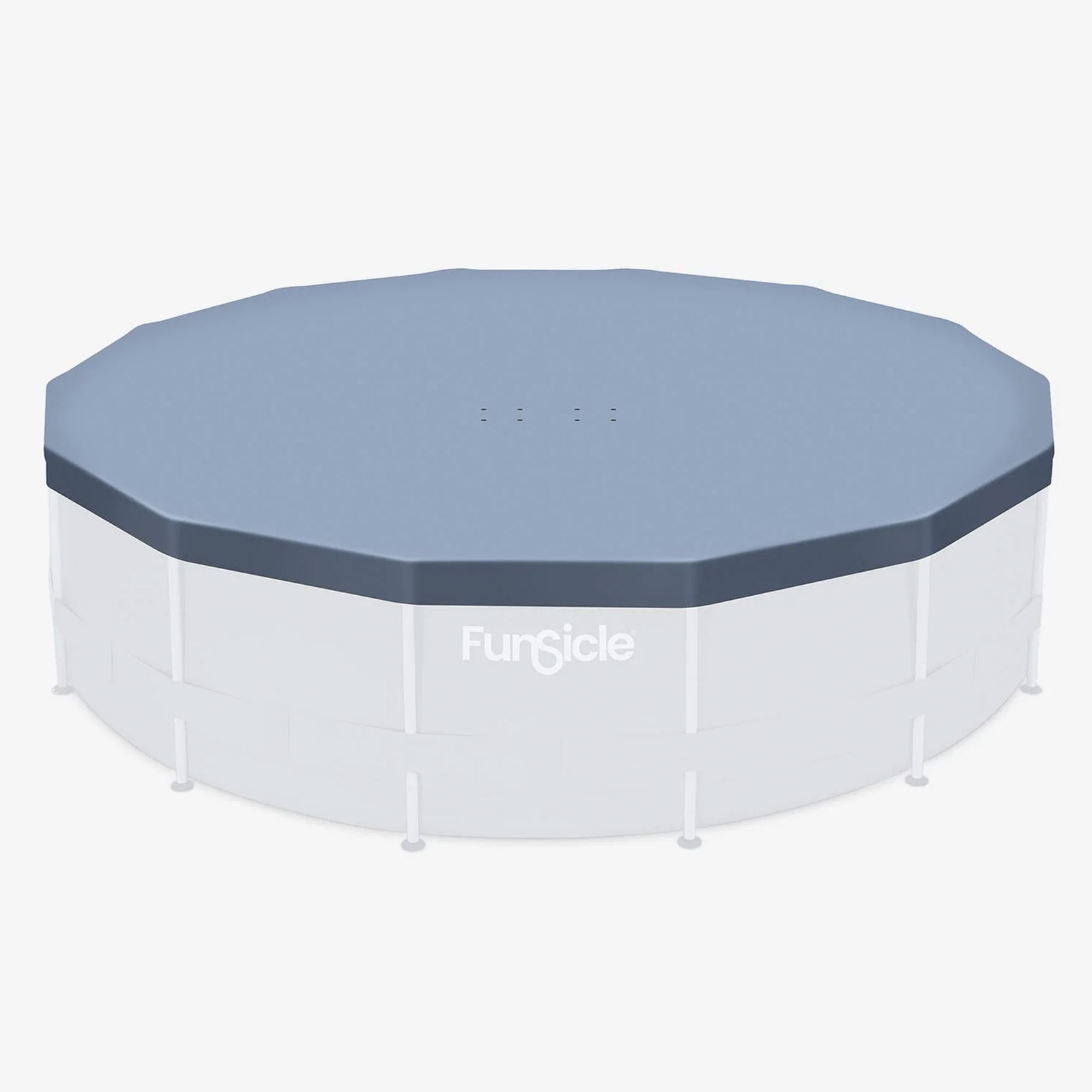 Funsicle 14 Foot Durable Round Pool Cover for Oasis and Activity Pools, Gray gallery