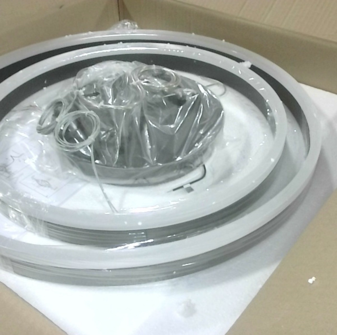 2-Rings Chandelier Black Modern LED Chandeliers 3000K-6500K gallery