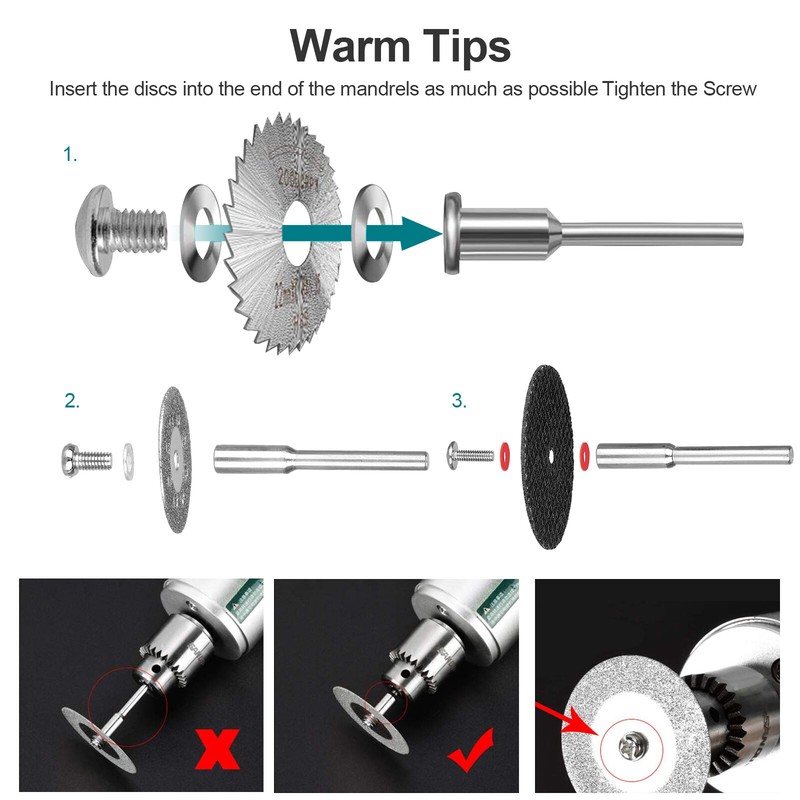 88x Diamond Cutting Wheel For Dremel Rotary Tool Die Grinder Metal Cut Off Disc gallery