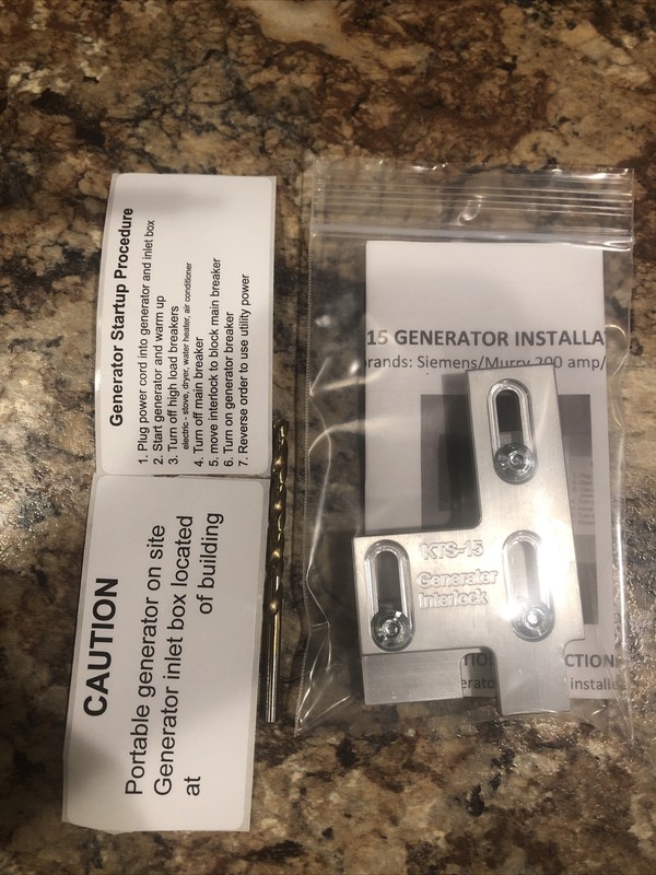Generator Interlock Kit , Siemens 200 Amp Panel Murray 200 Amp Panel gallery