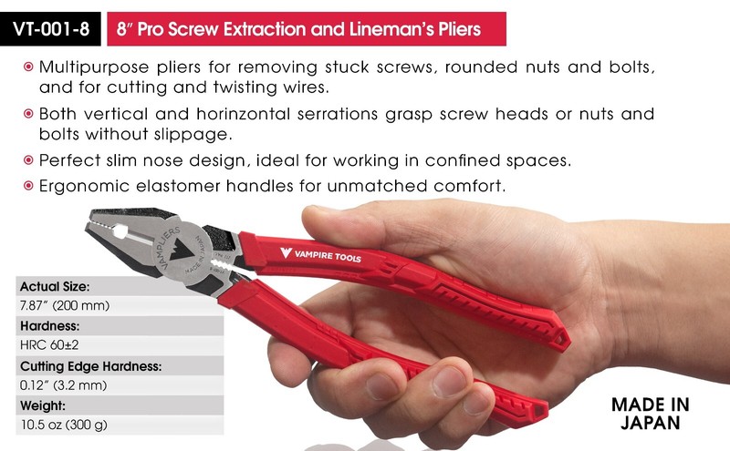 VAMPLIERS 6-PC Stripped Screw Extraction Pliers Tools Gift Set - VT-001-S6AGS. gallery