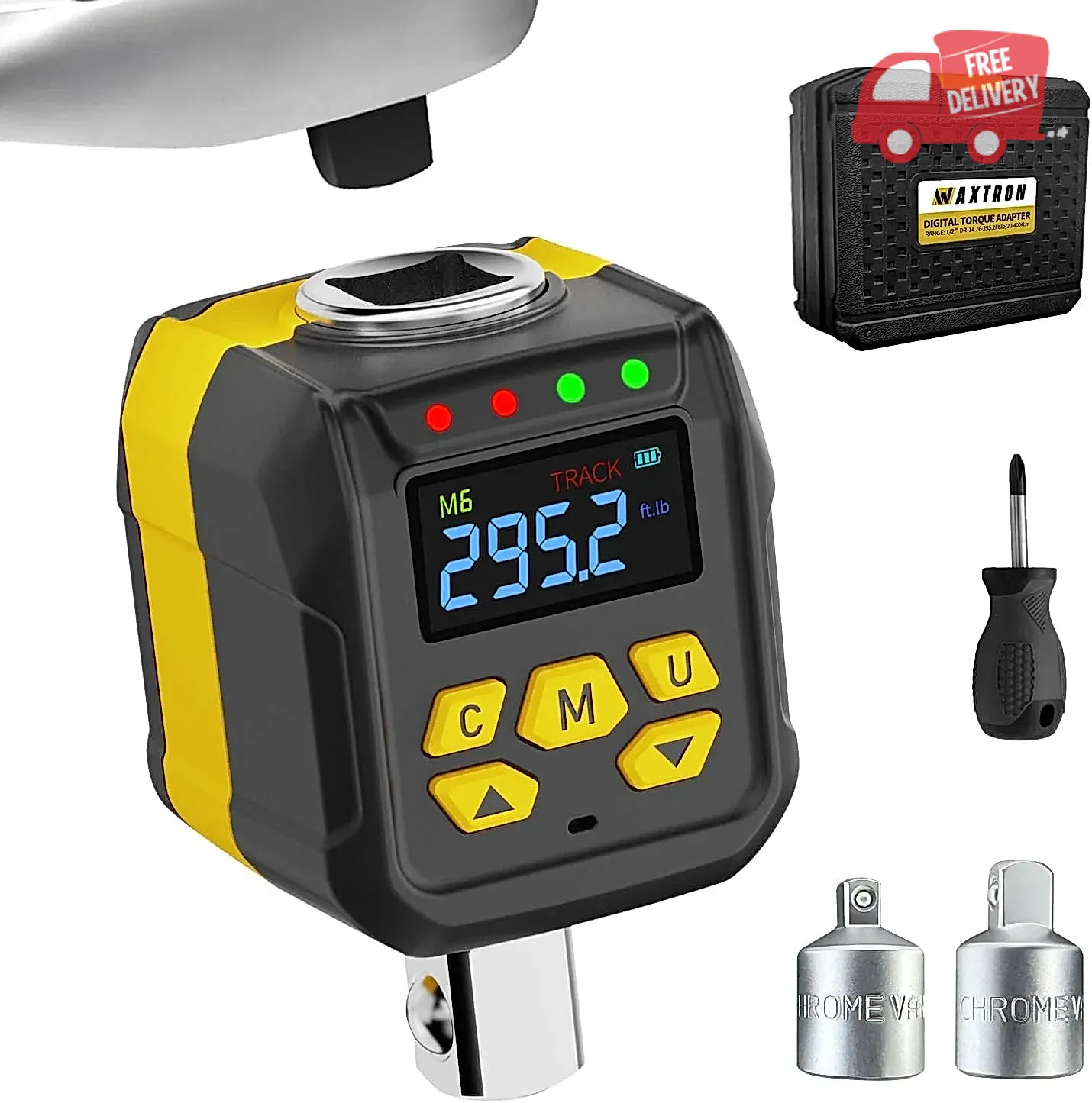 1/2" Digital Torque Adapter 15-295 Ft-Lb, ±2% Accuracy Electronic Torque Wrench gallery