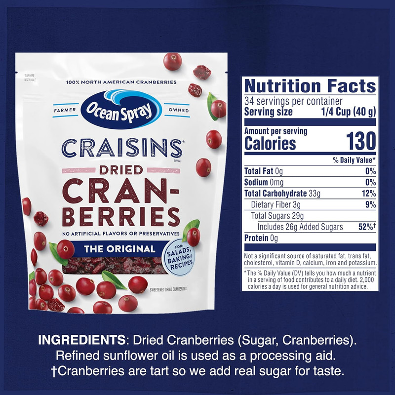 ® Craisins® Original Dried Cranberries, Dried Fruit, 48Oz gallery