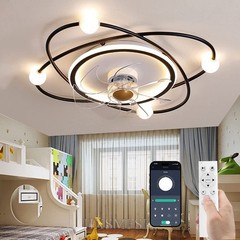 Flush Mount Ceiling Fan with Light Interior Light Remote Control Ceiling Fan