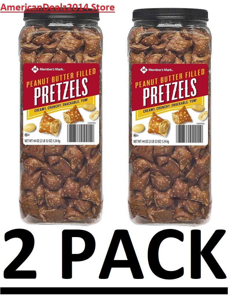 2 PACK - PEANUT BUTTER FILLED PRETZELS Member's Mark 44 oz. (Total 88 oz) gallery