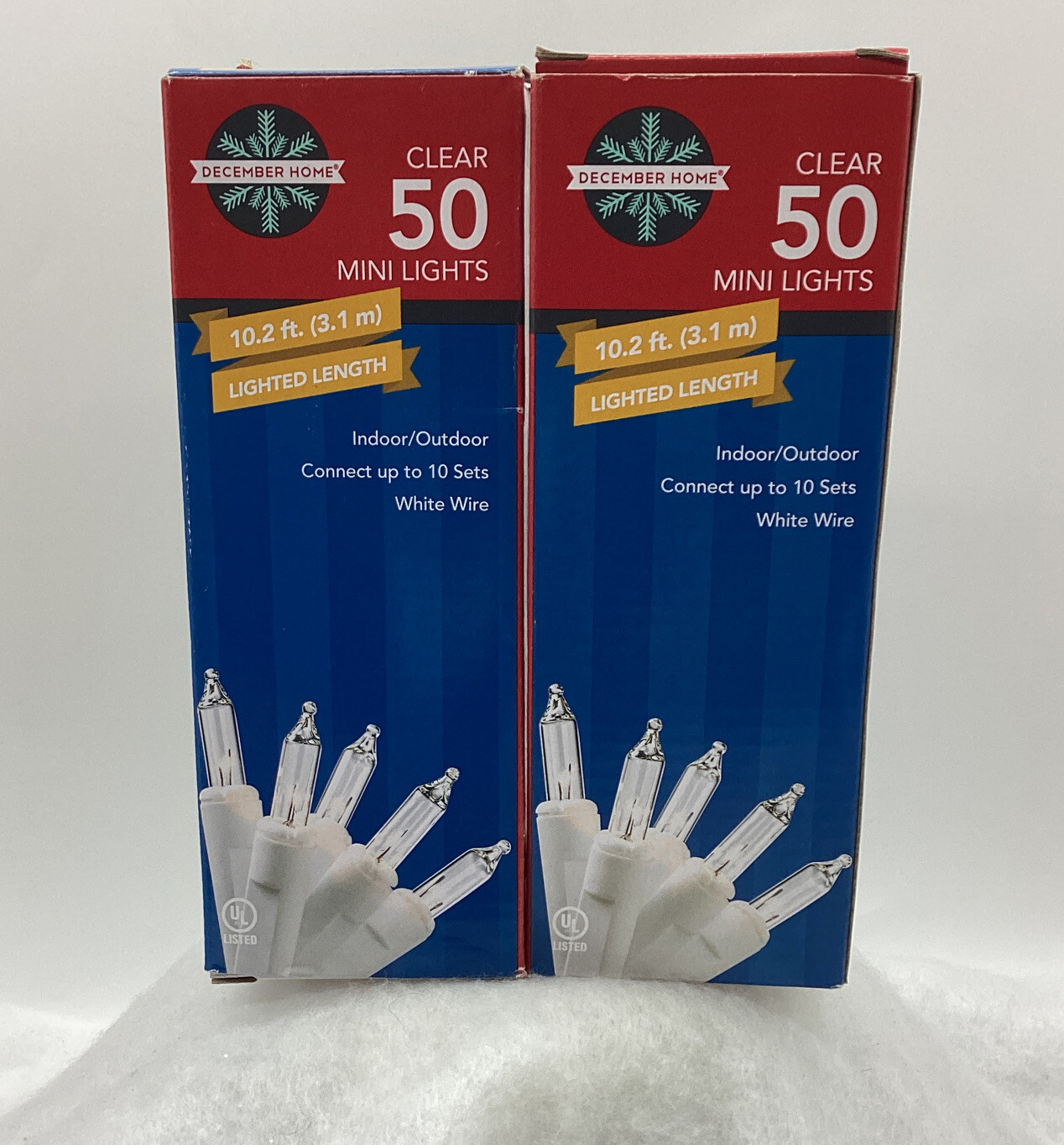 December Home~50 Clear Mini Lights~Clear~White Cord~NIB gallery