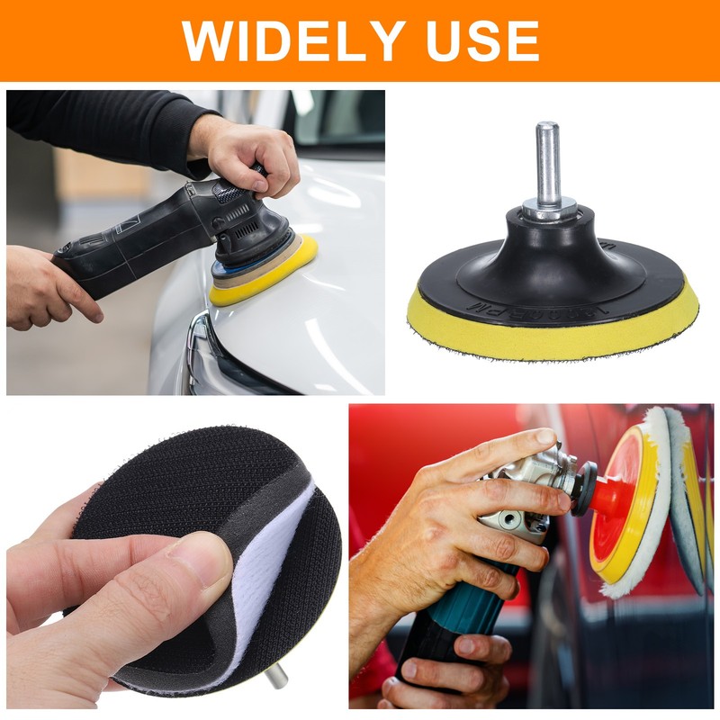 4 Inch Hook and Loop Sanding Disc Pads M14 Shank, 1 Set 2pcs gallery