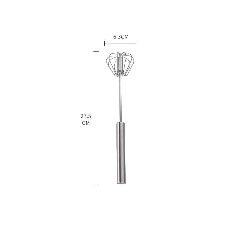 Semi-Automatic Egg Whisk Hand Push Egg Beater Stainless Steel Blender Mixer Tool