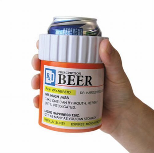 MEDICINE PILL BOTTLE CONTAINER - Beer & Soda can drink COOLER sleeve wrap holder gallery