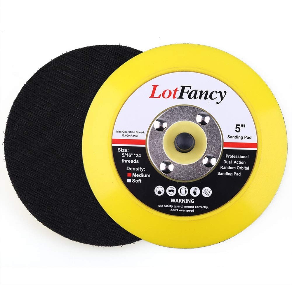 5 Inch Hook and Loop Backing Pad, Pack of 2 - DA Air Random Orbital Sander/Poli