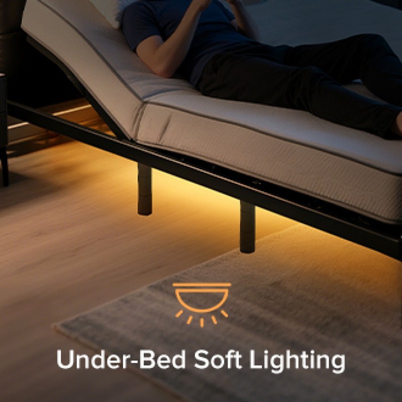 Queen Size Adjustable Bed Frame Ergonomic Electric Bed Base with Wireless Remote gallery