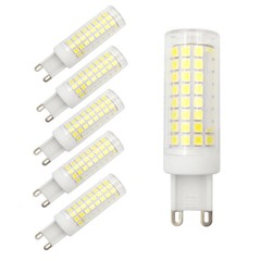 6pcs G9 Base Led Light Bulb 102-2835SMD LED 9W 110V 120V Ceramics Light White H