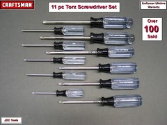 Craftsman 11 pc Torx Screwdriver Set w 27T 10 6 5