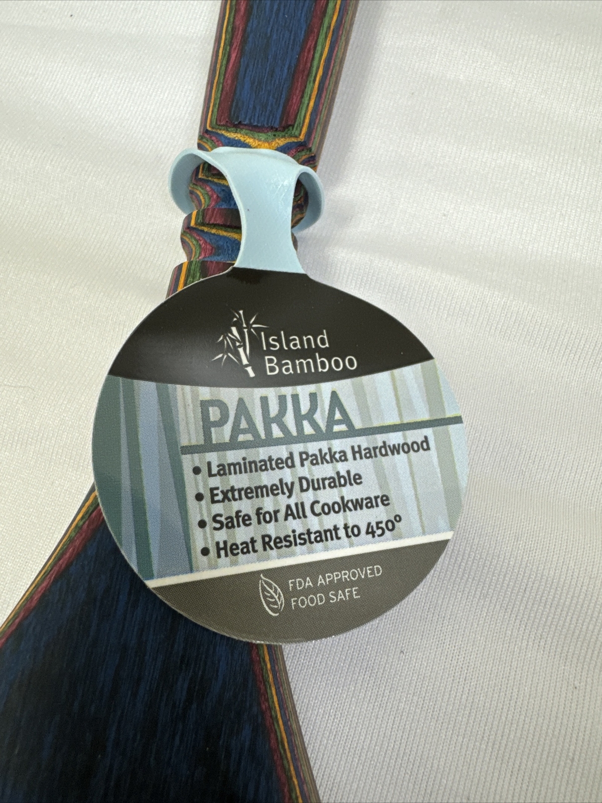 Island Bamboo Rainbow Pakkawood Spatula 12" FDA Approved Food Safe gallery