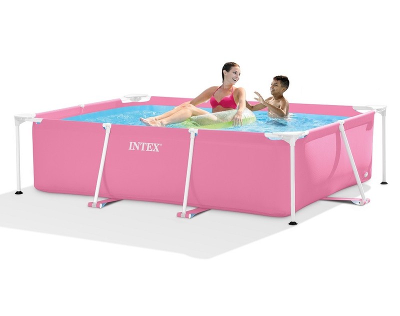Intex Pink Rectangular Frame Above Ground Pool 86 5/8in x 59in x 23 5/8in gallery