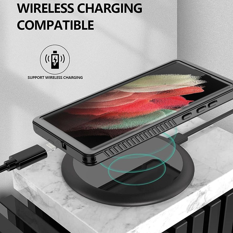 Shockproof Waterproof Case For Galaxy S21, S21+, S21 Ultra Plus Screen Protector gallery