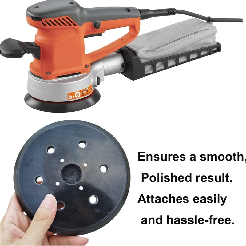 6 Inch Hook & Loop Sanding Pad with 6 Holes - Ideal Replacement for Black gallery