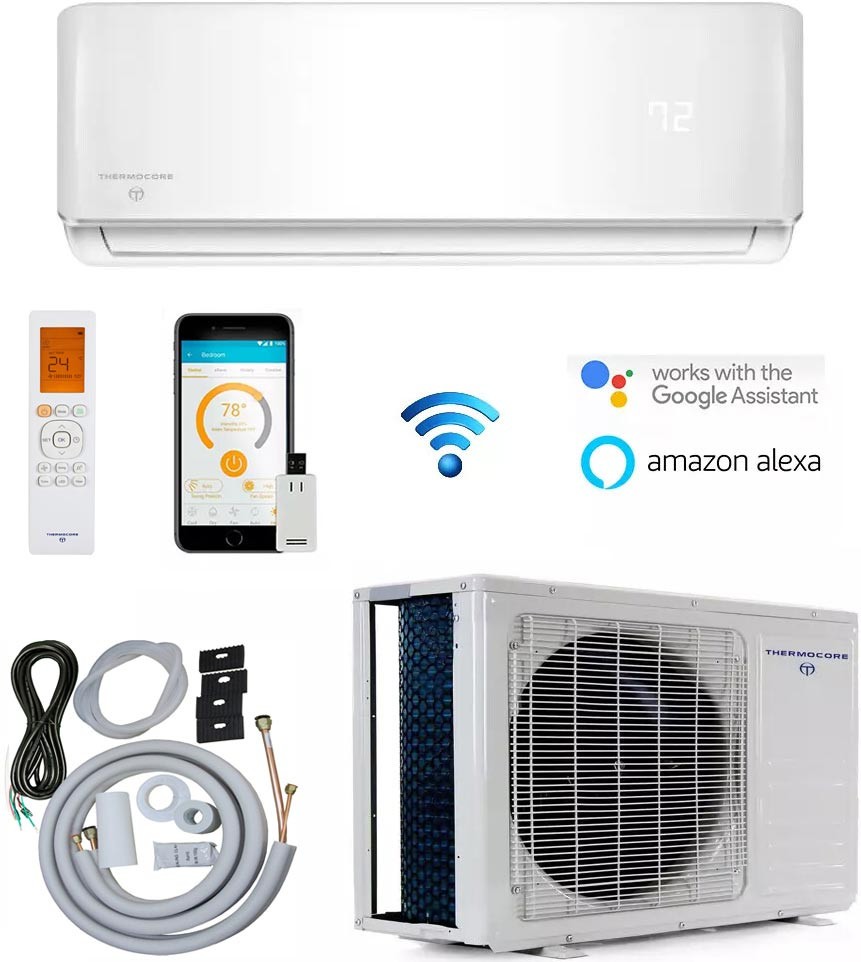 36000 BTU Hyper Heat Ductless Mini Split Air Conditioner Heat Pump, 20 SEER WIFI gallery