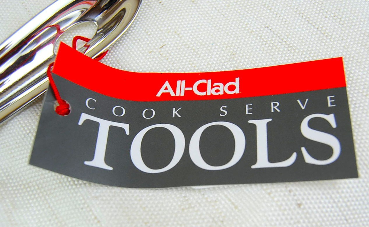 All-Clad Cook & Serve Stainless Steel Slotted Spoon, 9.5 inch, Silver, NEW gallery