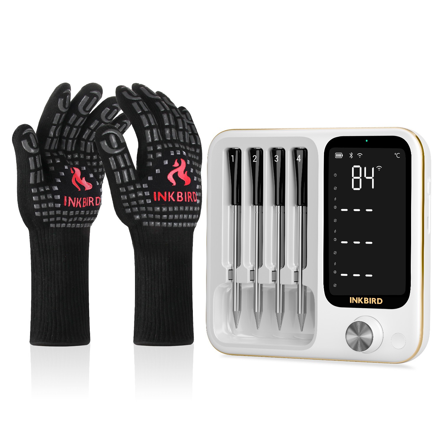 INKBIRD Wireless Probe Meat Thermometer BBQ Glove Instant Read Candy Thermometer gallery