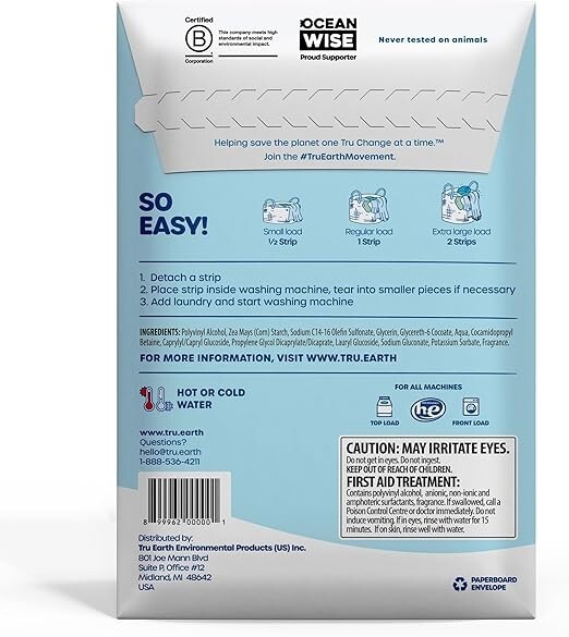 Tru Earth Compact Dry Laundry Dete 32 Sheets Up to 64 Loads 2 PACK FREE SHIP gallery
