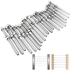 Cable Railing Swage Threaded Stud T316 Stainless Steel 3/16-In 20-Pc Kit