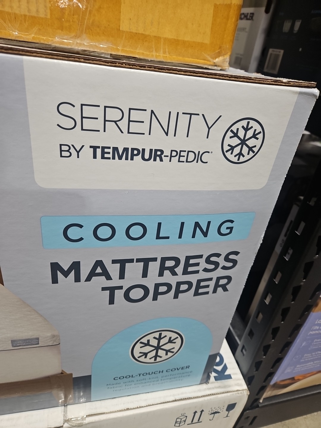 Serenity Tempur-Pedic Cooling Memory Foam Mattress Topper Queen Open Box gallery